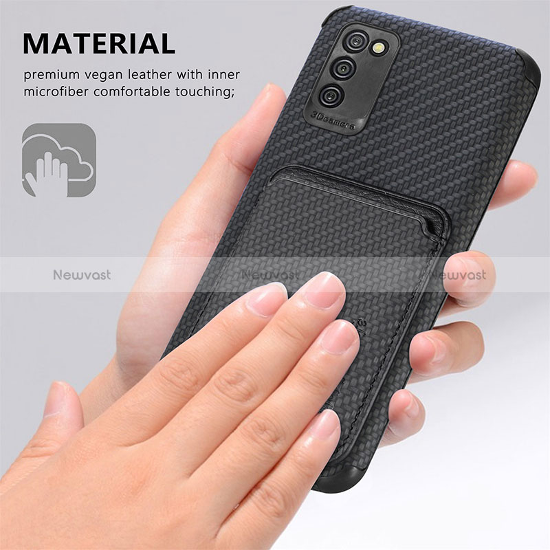 Ultra-thin Silicone Gel Soft Case Cover with Magnetic S02D for Samsung Galaxy M02s