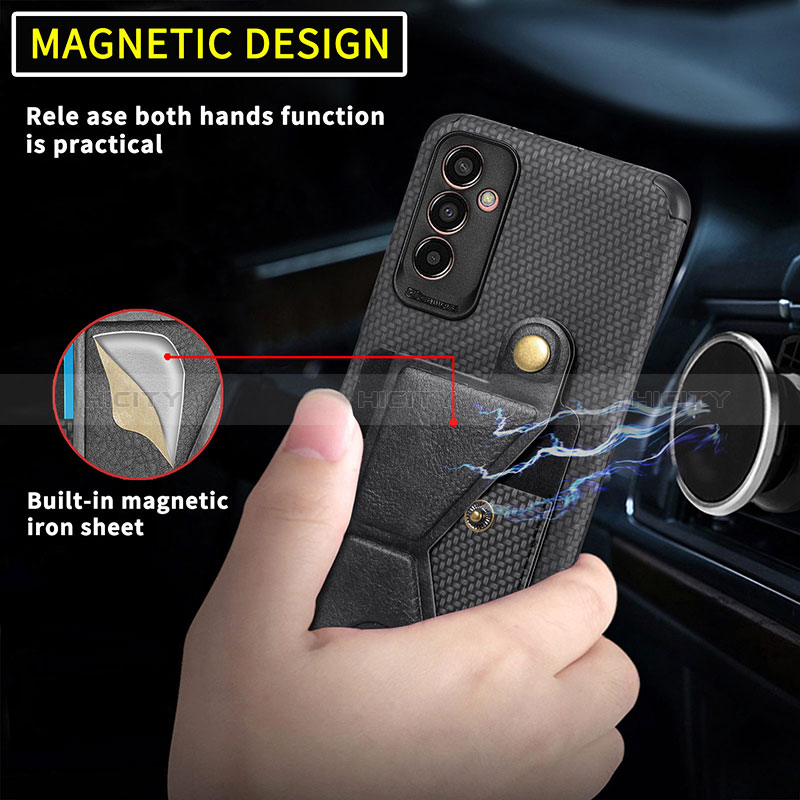 Ultra-thin Silicone Gel Soft Case Cover with Magnetic S02D for Samsung Galaxy M13 4G