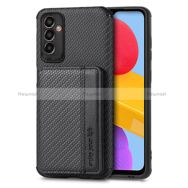 Ultra-thin Silicone Gel Soft Case Cover with Magnetic S02D for Samsung Galaxy M13 5G Black