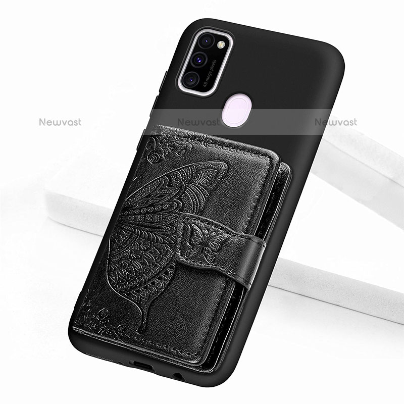 Ultra-thin Silicone Gel Soft Case Cover with Magnetic S02D for Samsung Galaxy M21