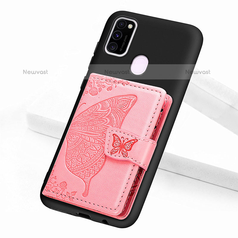 Ultra-thin Silicone Gel Soft Case Cover with Magnetic S02D for Samsung Galaxy M21