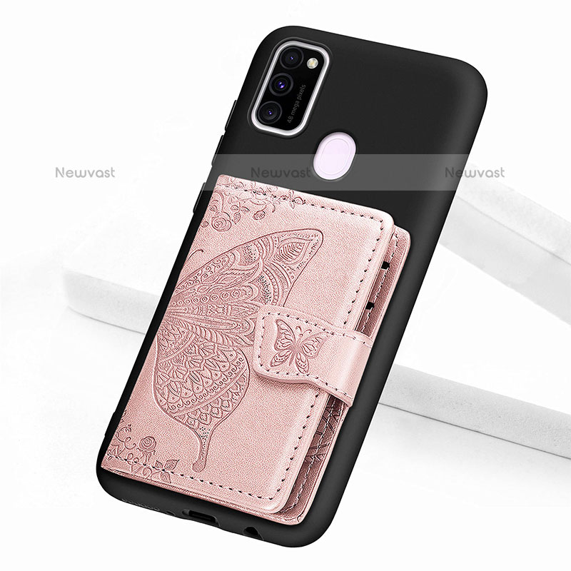 Ultra-thin Silicone Gel Soft Case Cover with Magnetic S02D for Samsung Galaxy M21