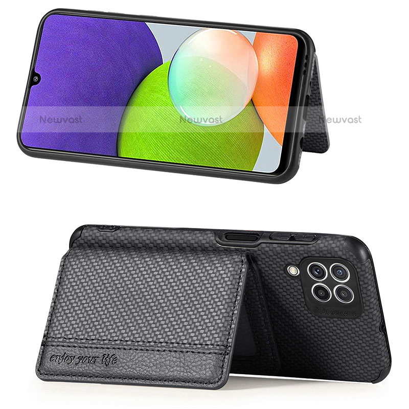 Ultra-thin Silicone Gel Soft Case Cover with Magnetic S02D for Samsung Galaxy M32 4G