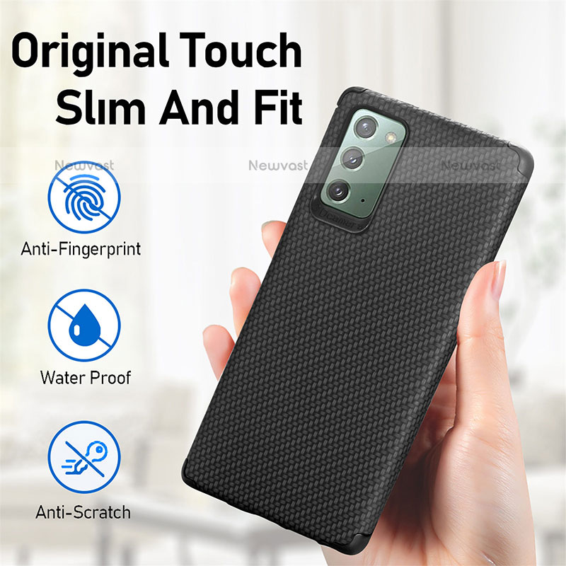 Ultra-thin Silicone Gel Soft Case Cover with Magnetic S02D for Samsung Galaxy Note 20 5G