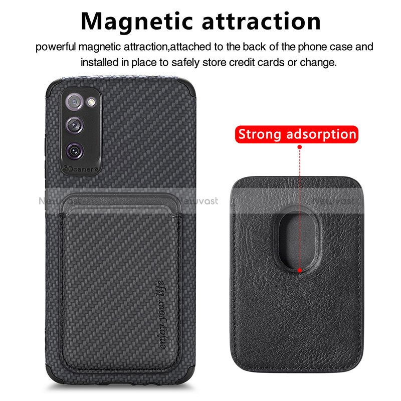 Ultra-thin Silicone Gel Soft Case Cover with Magnetic S02D for Samsung Galaxy S20 FE (2022) 5G