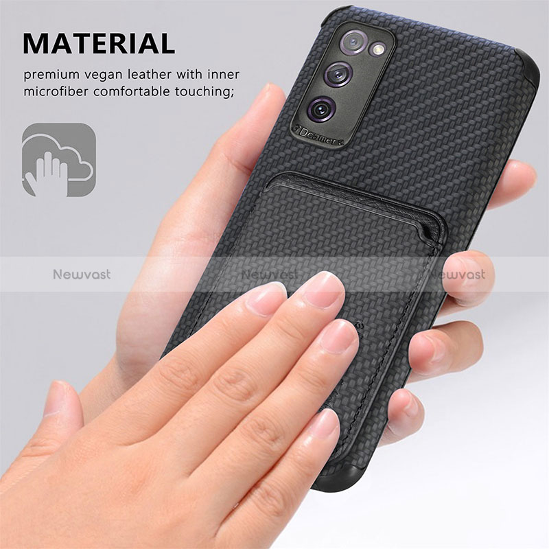 Ultra-thin Silicone Gel Soft Case Cover with Magnetic S02D for Samsung Galaxy S20 FE 5G