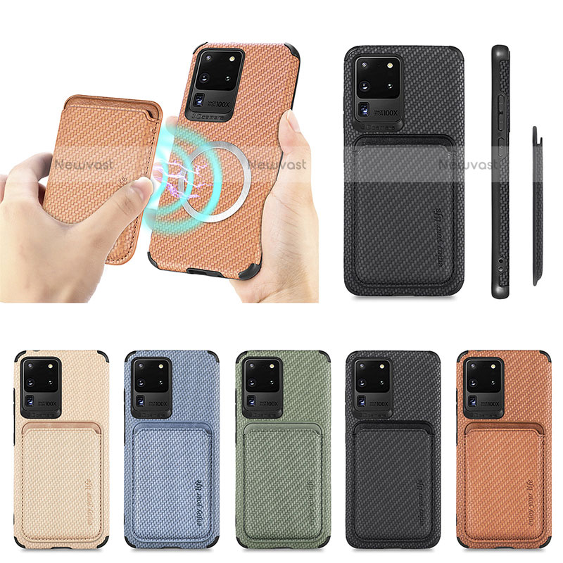 Ultra-thin Silicone Gel Soft Case Cover with Magnetic S02D for Samsung Galaxy S20 Ultra 5G