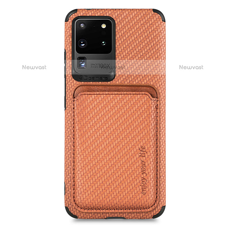 Ultra-thin Silicone Gel Soft Case Cover with Magnetic S02D for Samsung Galaxy S20 Ultra 5G