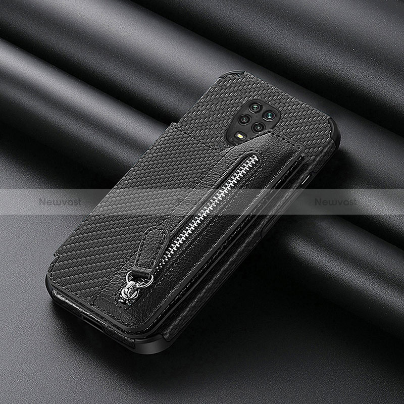 Ultra-thin Silicone Gel Soft Case Cover with Magnetic S02D for Xiaomi Poco M2 Pro Black