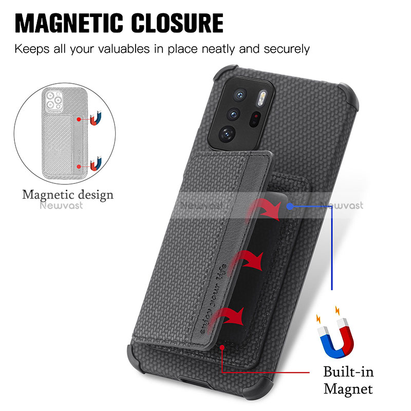 Ultra-thin Silicone Gel Soft Case Cover with Magnetic S02D for Xiaomi Poco X3 GT 5G