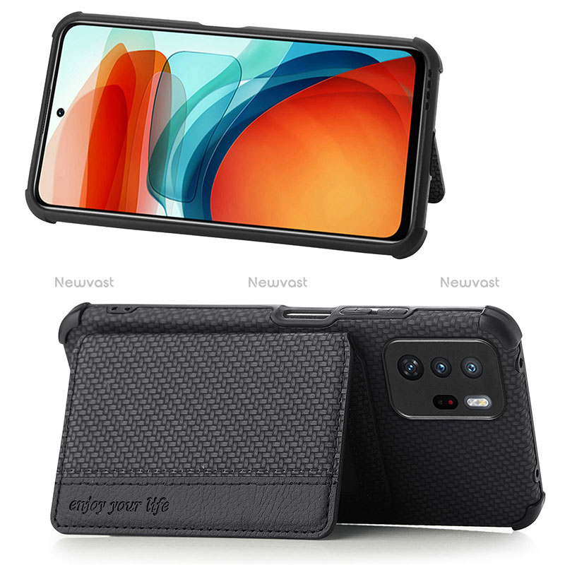 Ultra-thin Silicone Gel Soft Case Cover with Magnetic S02D for Xiaomi Poco X3 GT 5G