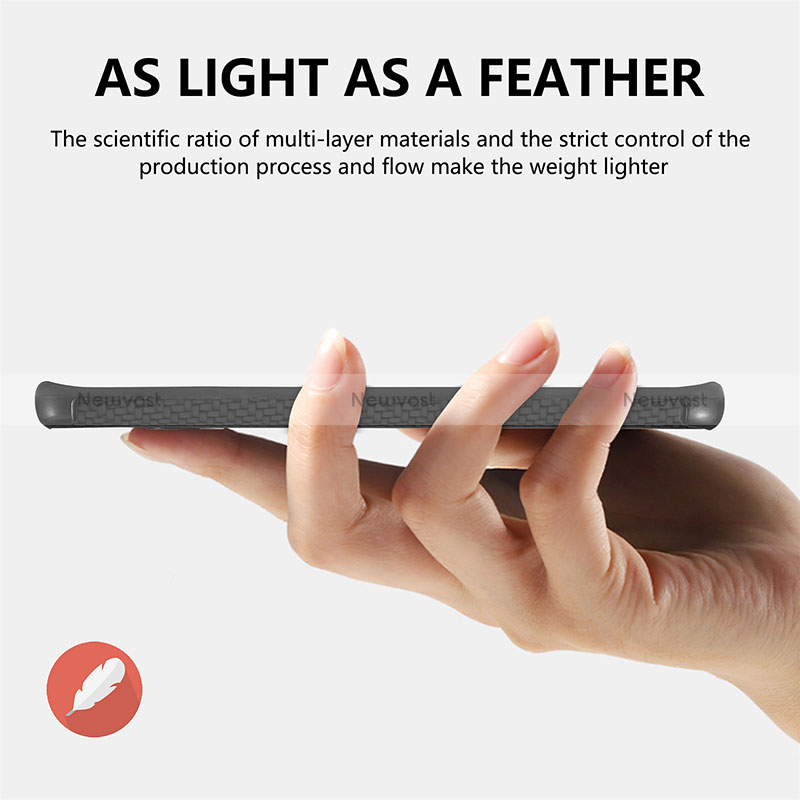 Ultra-thin Silicone Gel Soft Case Cover with Magnetic S02D for Xiaomi Redmi 10 Power