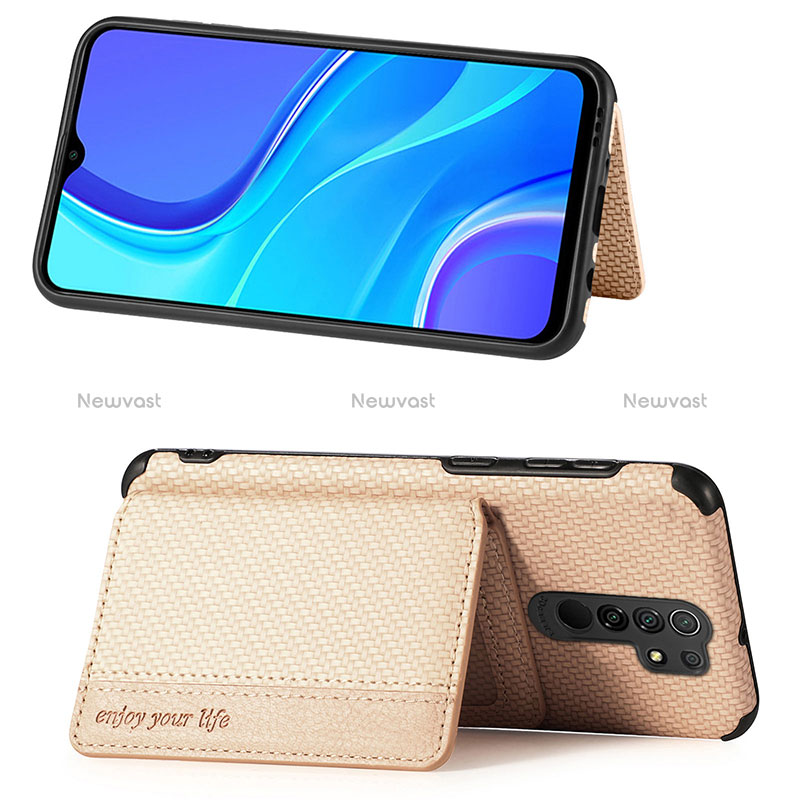 Ultra-thin Silicone Gel Soft Case Cover with Magnetic S02D for Xiaomi Redmi 9