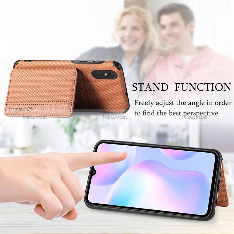 Ultra-thin Silicone Gel Soft Case Cover with Magnetic S02D for Xiaomi Redmi 9AT
