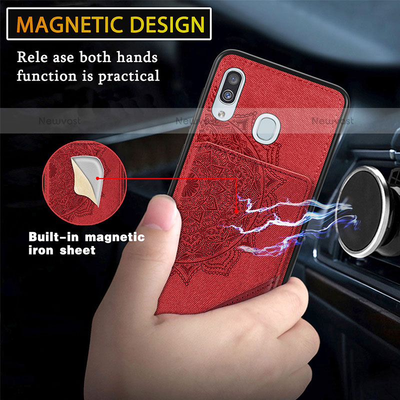 Ultra-thin Silicone Gel Soft Case Cover with Magnetic S03D for Samsung Galaxy A20
