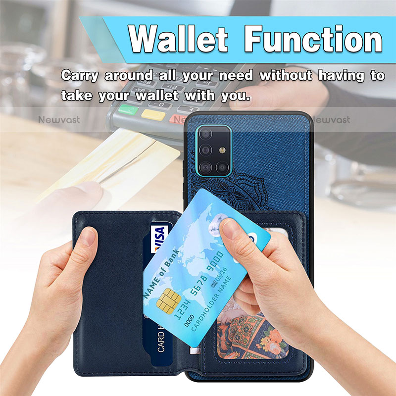 Ultra-thin Silicone Gel Soft Case Cover with Magnetic S03D for Samsung Galaxy A71 4G A715
