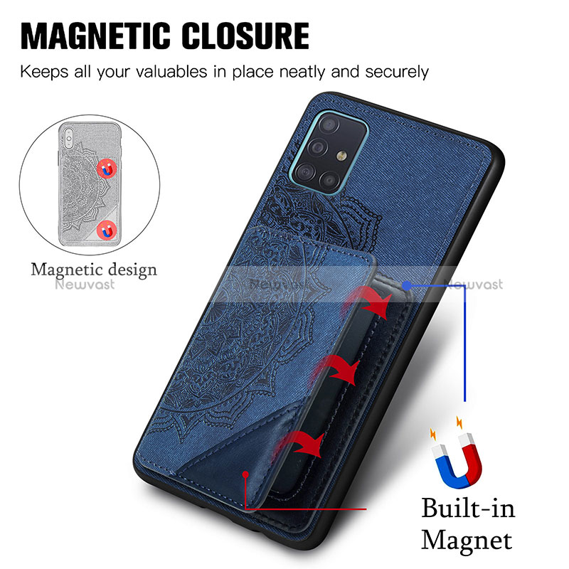 Ultra-thin Silicone Gel Soft Case Cover with Magnetic S03D for Samsung Galaxy A71 5G