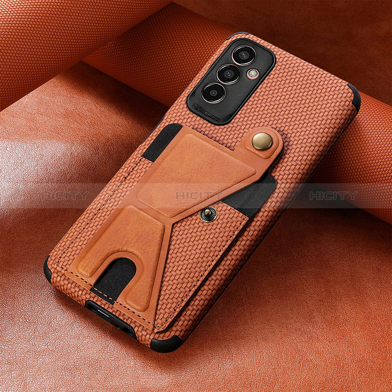 Ultra-thin Silicone Gel Soft Case Cover with Magnetic S03D for Samsung Galaxy F13 4G Brown