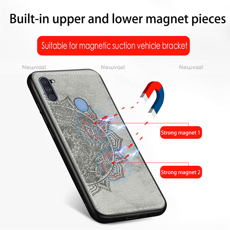 Ultra-thin Silicone Gel Soft Case Cover with Magnetic S03D for Samsung Galaxy M11