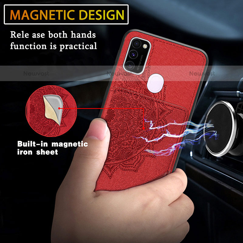 Ultra-thin Silicone Gel Soft Case Cover with Magnetic S03D for Samsung Galaxy M21