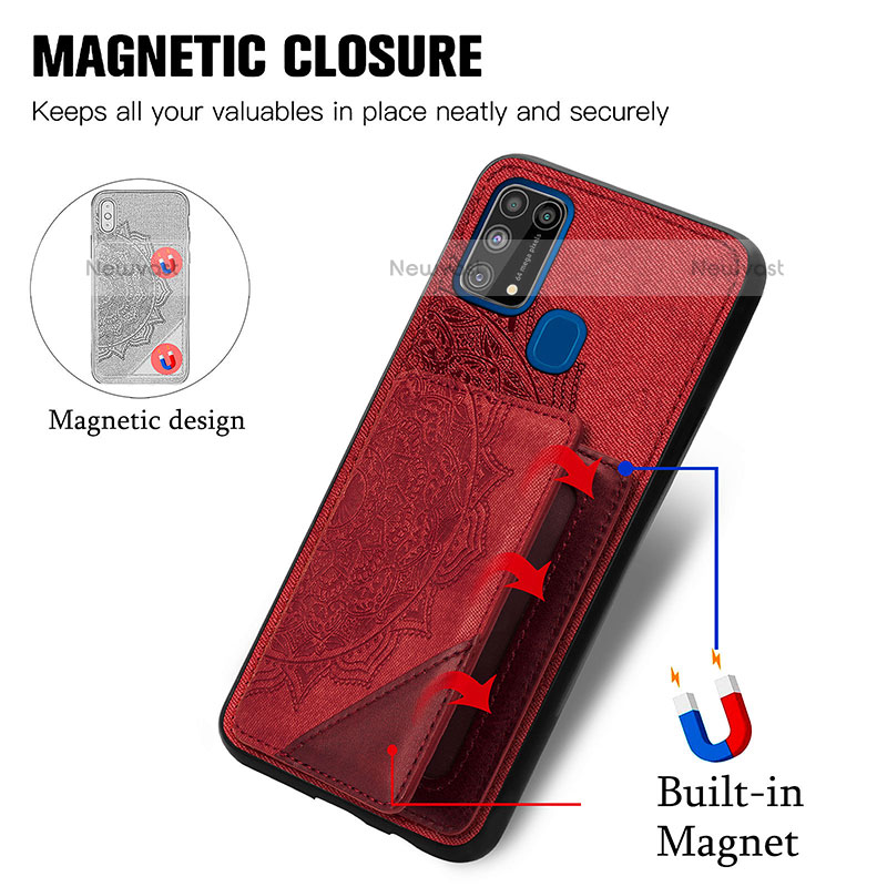 Ultra-thin Silicone Gel Soft Case Cover with Magnetic S03D for Samsung Galaxy M31