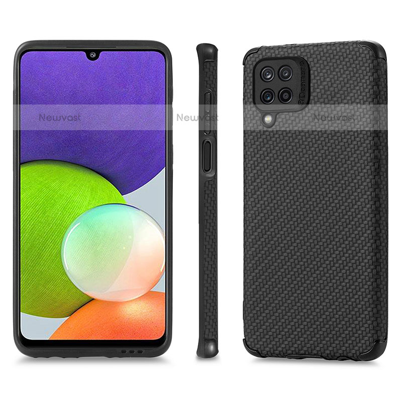 Ultra-thin Silicone Gel Soft Case Cover with Magnetic S03D for Samsung Galaxy M32 4G Black
