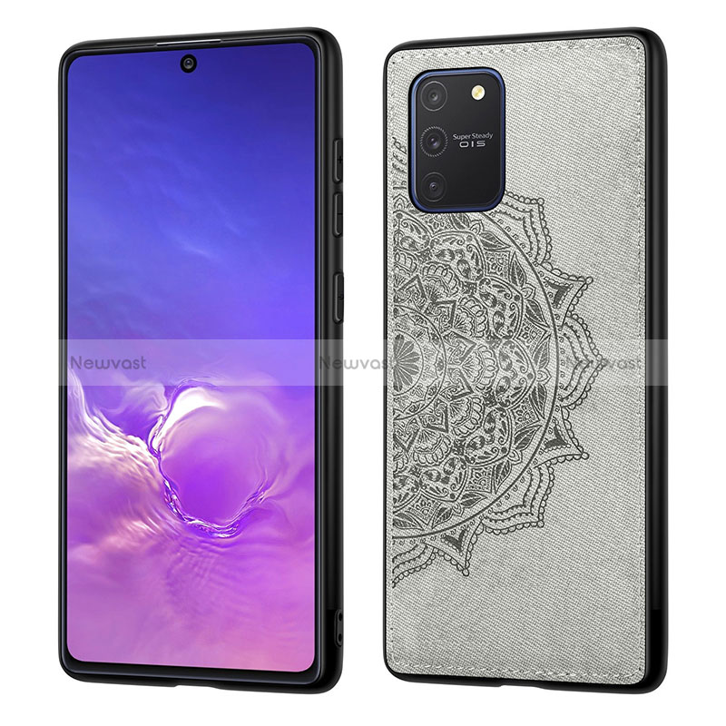 Ultra-thin Silicone Gel Soft Case Cover with Magnetic S03D for Samsung Galaxy M80S Gray