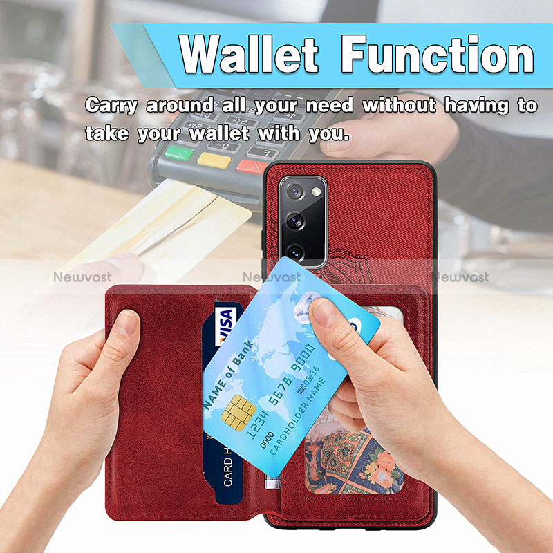 Ultra-thin Silicone Gel Soft Case Cover with Magnetic S03D for Samsung Galaxy S20 FE (2022) 5G