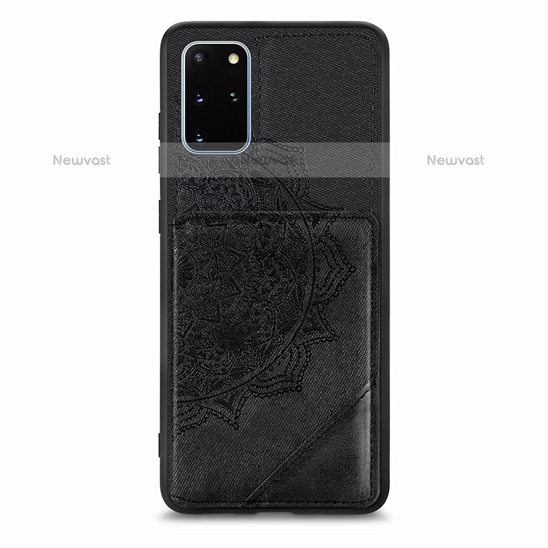 Ultra-thin Silicone Gel Soft Case Cover with Magnetic S03D for Samsung Galaxy S20 Plus 5G Black