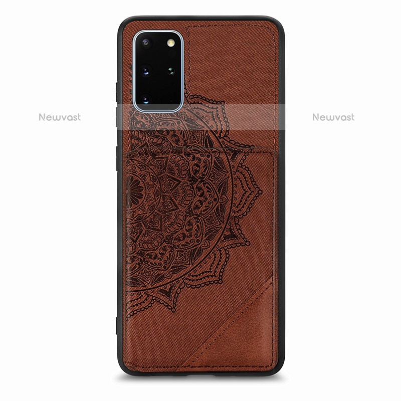 Ultra-thin Silicone Gel Soft Case Cover with Magnetic S03D for Samsung Galaxy S20 Plus 5G Brown