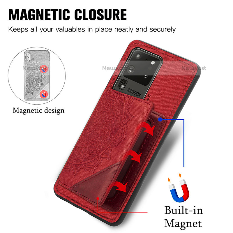 Ultra-thin Silicone Gel Soft Case Cover with Magnetic S03D for Samsung Galaxy S20 Ultra 5G