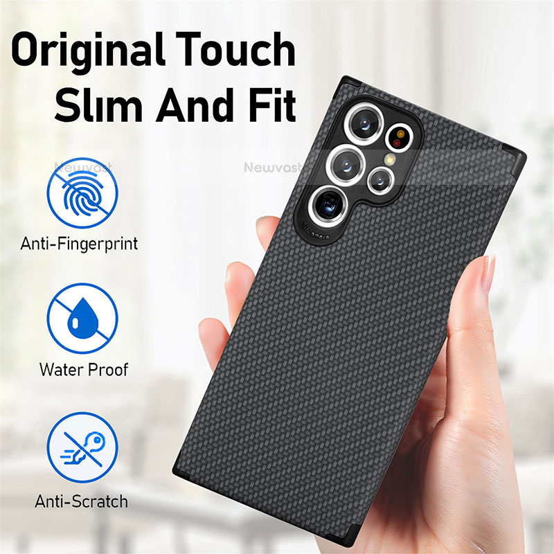 Ultra-thin Silicone Gel Soft Case Cover with Magnetic S03D for Samsung Galaxy S21 Ultra 5G
