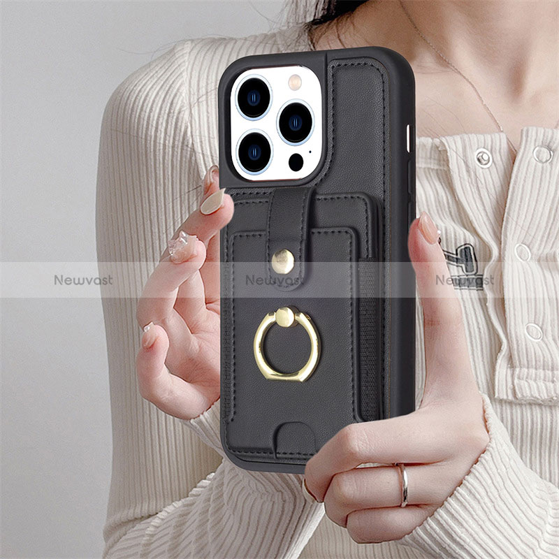 Ultra-thin Silicone Gel Soft Case Cover with Magnetic S04D for Apple iPhone 13 Pro