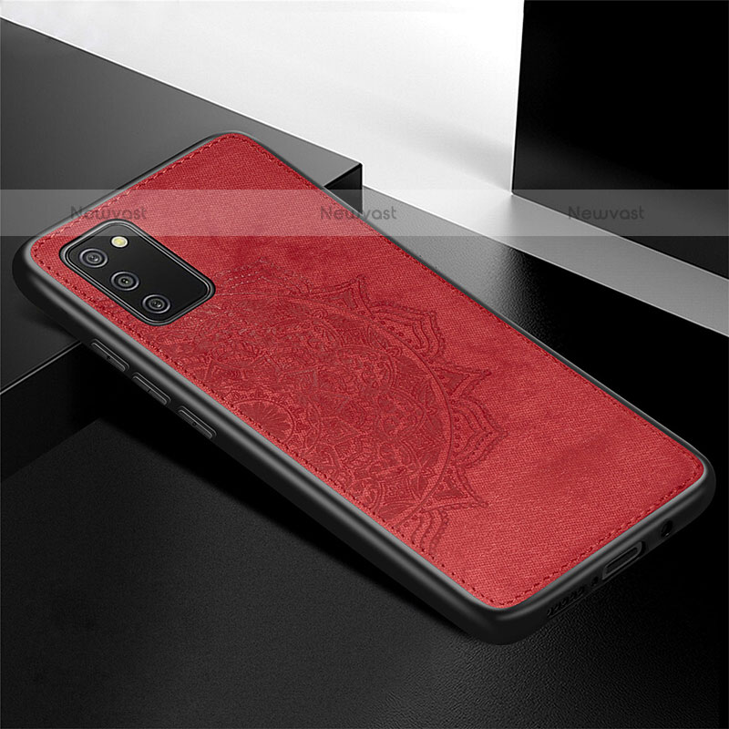 Ultra-thin Silicone Gel Soft Case Cover with Magnetic S04D for Samsung Galaxy A02s Red