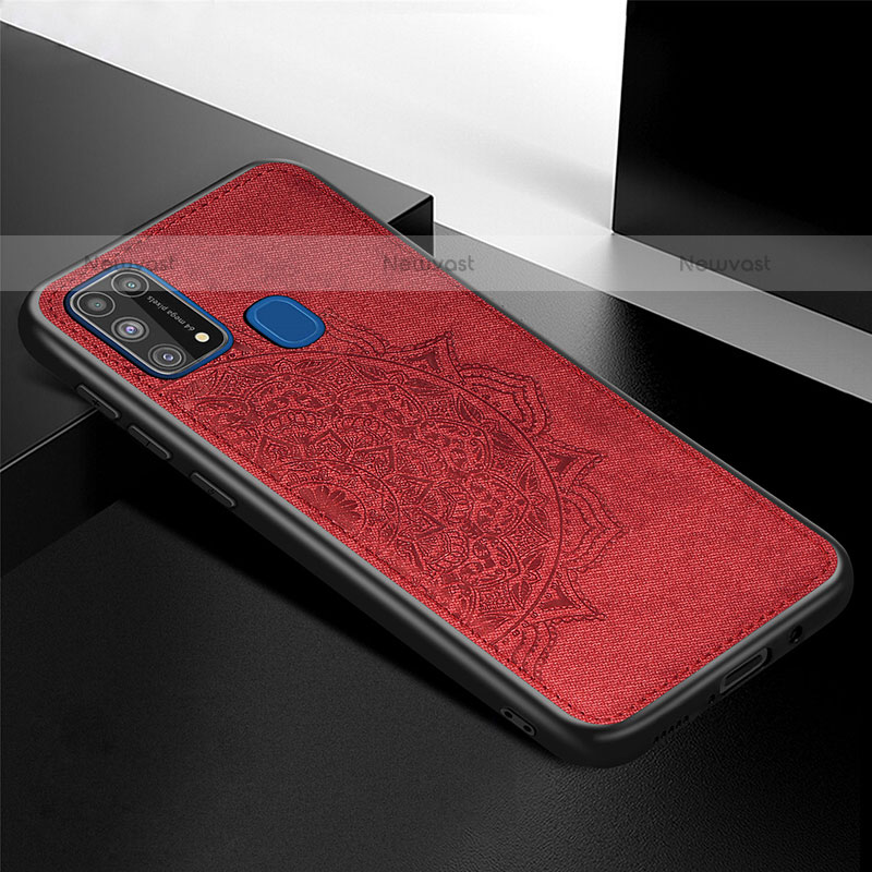 Ultra-thin Silicone Gel Soft Case Cover with Magnetic S04D for Samsung Galaxy M31 Red