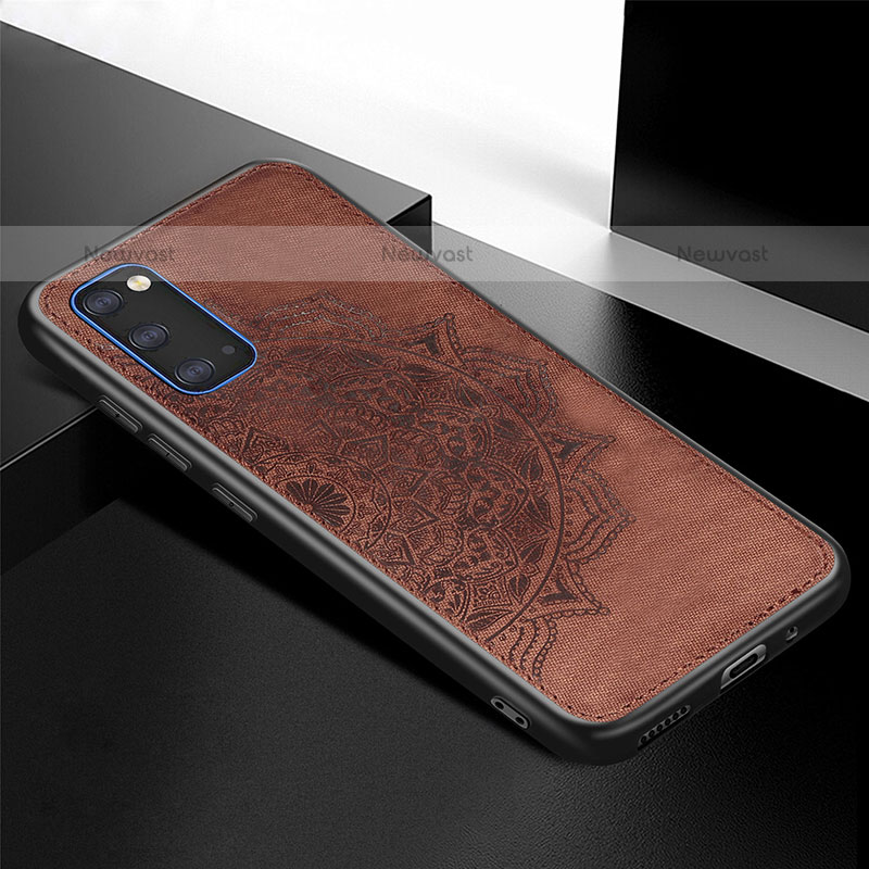 Ultra-thin Silicone Gel Soft Case Cover with Magnetic S04D for Samsung Galaxy S20 5G Brown