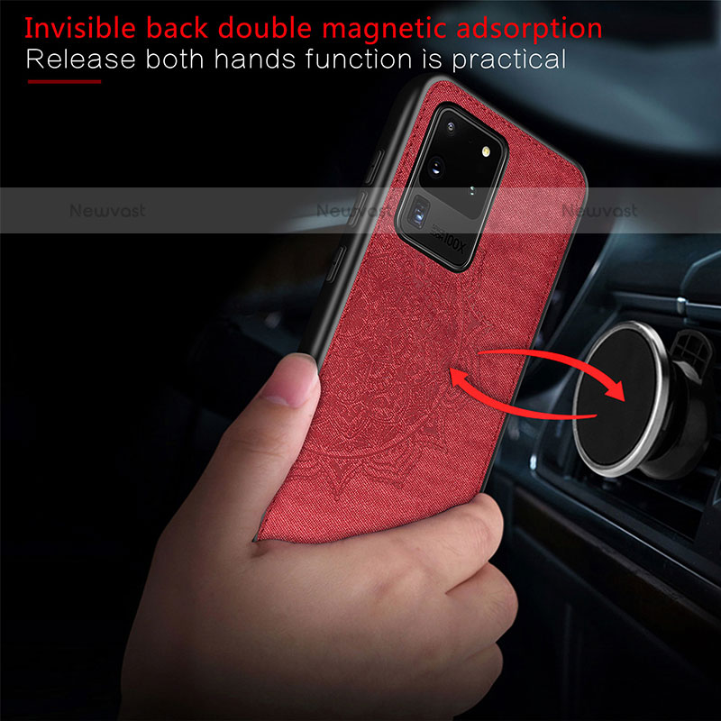 Ultra-thin Silicone Gel Soft Case Cover with Magnetic S04D for Samsung Galaxy S20 Ultra