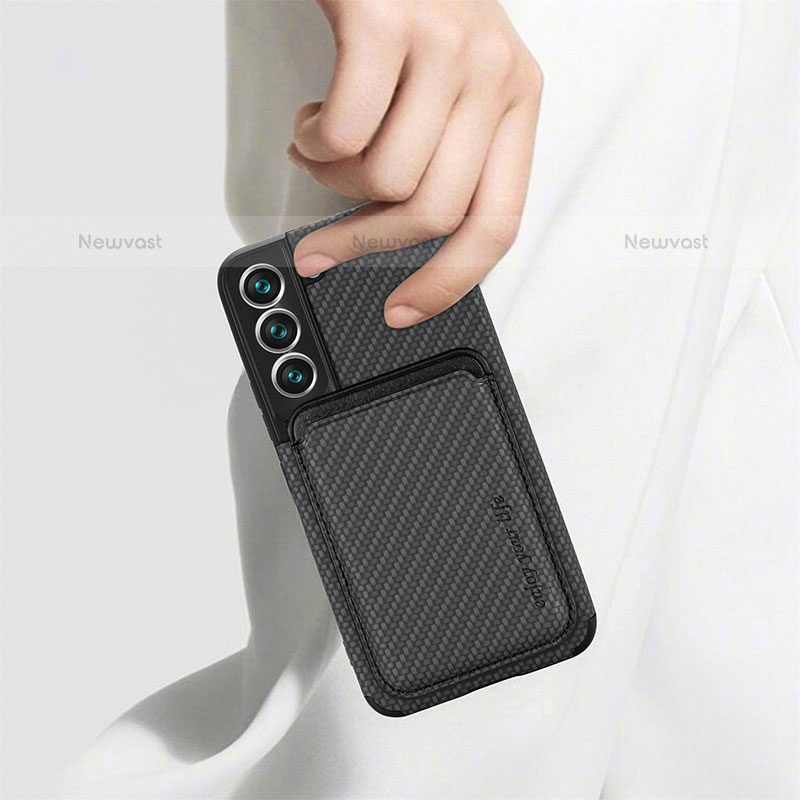 Ultra-thin Silicone Gel Soft Case Cover with Magnetic S04D for Samsung Galaxy S21 Plus 5G