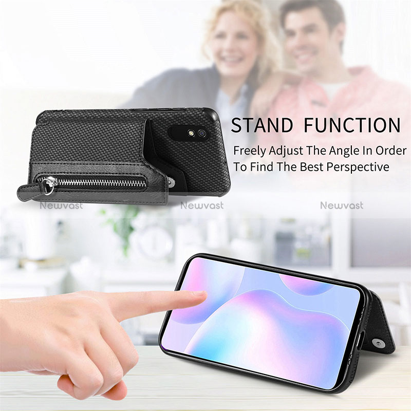 Ultra-thin Silicone Gel Soft Case Cover with Magnetic S04D for Xiaomi Redmi 9AT