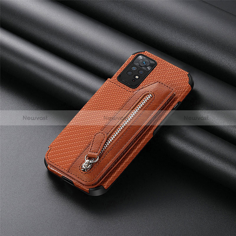 Ultra-thin Silicone Gel Soft Case Cover with Magnetic S04D for Xiaomi Redmi Note 11 Pro 4G