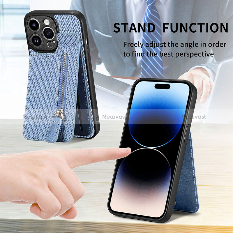 Ultra-thin Silicone Gel Soft Case Cover with Magnetic S05D for Apple iPhone 13 Pro Max