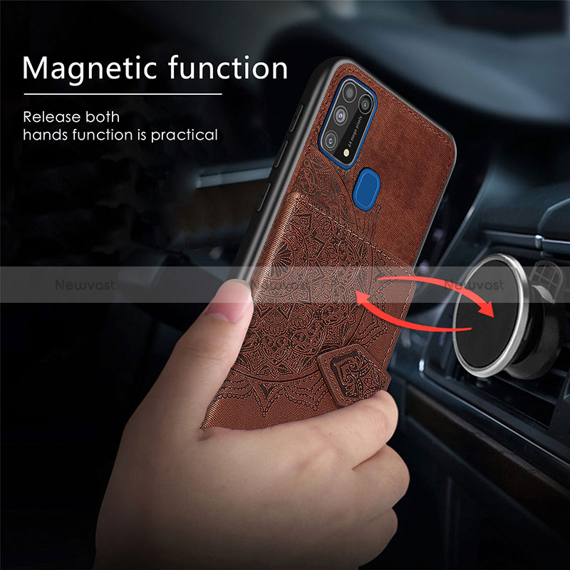 Ultra-thin Silicone Gel Soft Case Cover with Magnetic S05D for Samsung Galaxy M21s