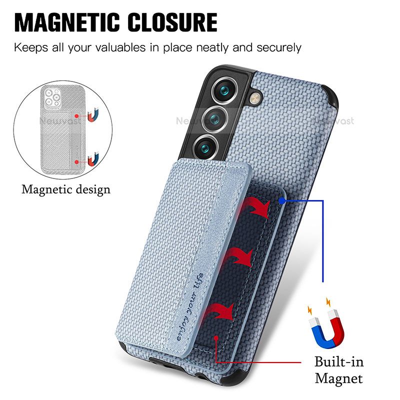 Ultra-thin Silicone Gel Soft Case Cover with Magnetic S05D for Samsung Galaxy S21 Plus 5G