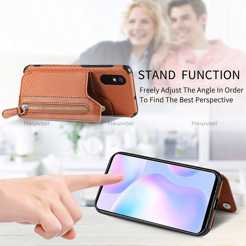 Ultra-thin Silicone Gel Soft Case Cover with Magnetic S05D for Xiaomi Redmi 9A