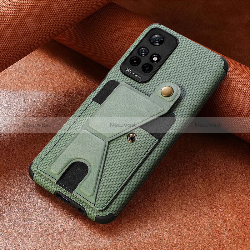 Ultra-thin Silicone Gel Soft Case Cover with Magnetic S05D for Xiaomi Redmi Note 11S 5G