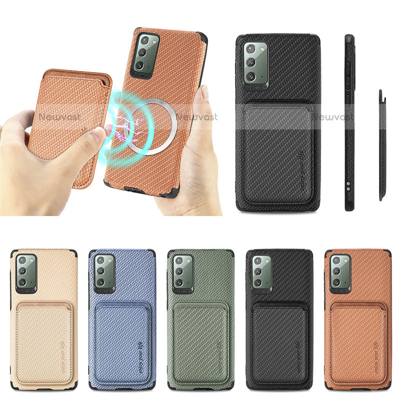 Ultra-thin Silicone Gel Soft Case Cover with Magnetic S06D for Samsung Galaxy Note 20 5G