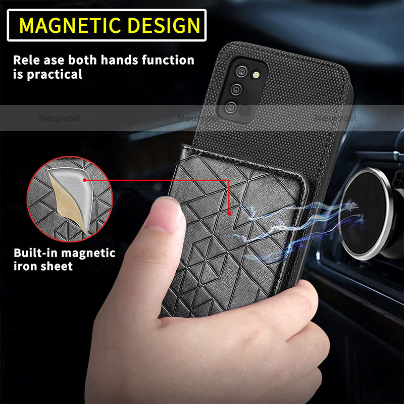 Ultra-thin Silicone Gel Soft Case Cover with Magnetic S07D for Samsung Galaxy A02s
