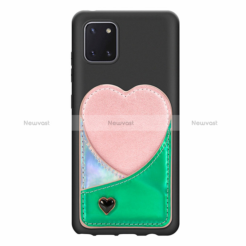 Ultra-thin Silicone Gel Soft Case Cover with Magnetic S07D for Samsung Galaxy A81 Green