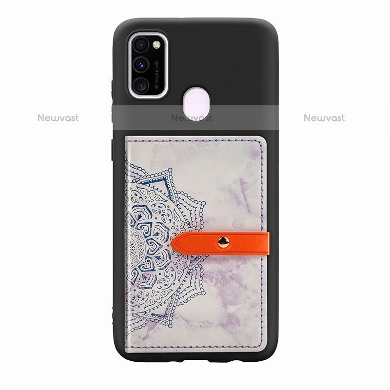 Ultra-thin Silicone Gel Soft Case Cover with Magnetic S07D for Samsung Galaxy M21