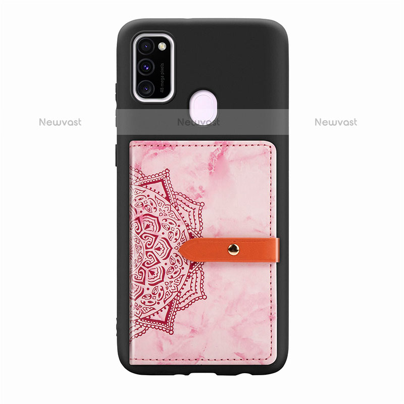 Ultra-thin Silicone Gel Soft Case Cover with Magnetic S07D for Samsung Galaxy M21